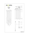 CALA * LÁMPARA BASE CUADRADA 8L LED COLANTES - VARIADO